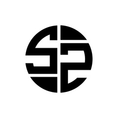SZ letter logo creative design. SZ unique design.
