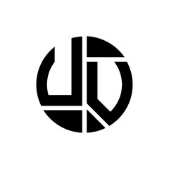 UV letter logo creative design. UV unique design.
