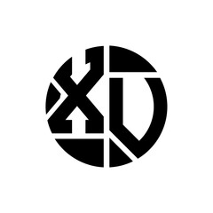 XV letter logo creative design. XV unique design.
