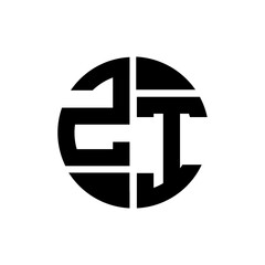 ZI letter logo creative design. ZI unique design.
