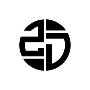 ZD letter logo creative design. ZD unique design.
