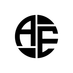 AE letter logo creative design. AE unique design.
