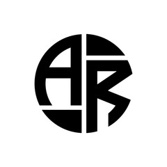 AR letter logo creative design. AR unique design.
