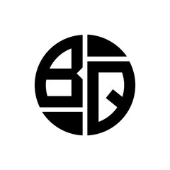 BQ letter logo creative design. BQ unique design.
