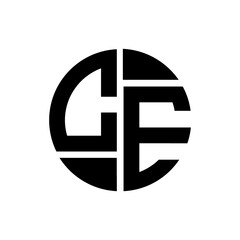 CE letter logo creative design. CE unique design.
