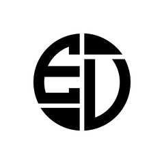 EU letter logo creative design. EU unique design.
