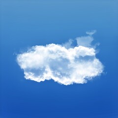 Single cloud 3D illustration