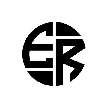 ER letter logo creative design. ER unique design.
