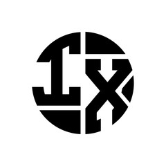 IX letter logo creative design. IX unique design.
