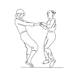 Muslim girl and European girl dancing