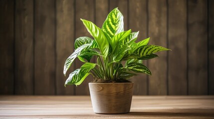 Stock photos feature a Dieffenbachia plant being repotted, highlighting the concept of botanical upgrade.