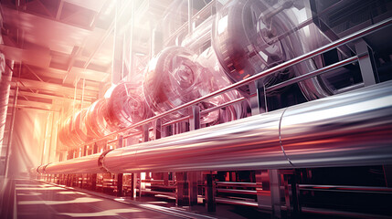 Steel Manufacturing Stock Photos, Images and Background,Power Metal Images.AI Generative 