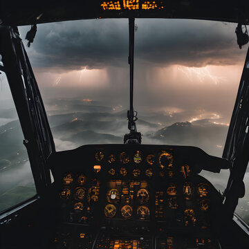 helicopter in a storm