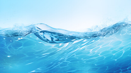 Abstract Blue Sea Wave: A Captivating Oceanic Illustratio,water splash isolated on white.AI Generative 