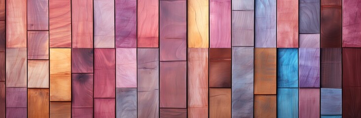 Colorful Wooden Plank Wall Art