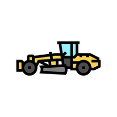 Obraz na płótnie Canvas grader machine construction vehicle color icon vector. grader machine construction vehicle sign. isolated symbol illustration
