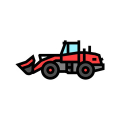 wheel loader construction vehicle color icon vector. wheel loader construction vehicle sign. isolated symbol illustration