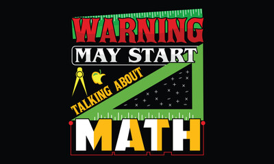 Math T-shirt Design Vector Template