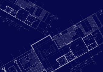 Floor plan designed building on the drawing.