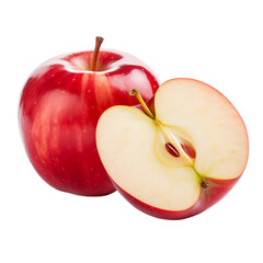 sliced red apple