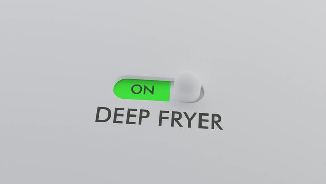 Switching on the DEEP FRYER switch