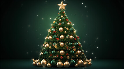 christmas tree on a black background,christmas tree with lights,golden christmas tree,Glowing Elegance: Christmas Tree on a Black Background,Enchanting Lights: Festive Christmas Tree with Radiant Glow