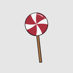 Lollipop in flat style, vector design
