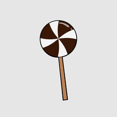 Lollipop in flat style, vector design