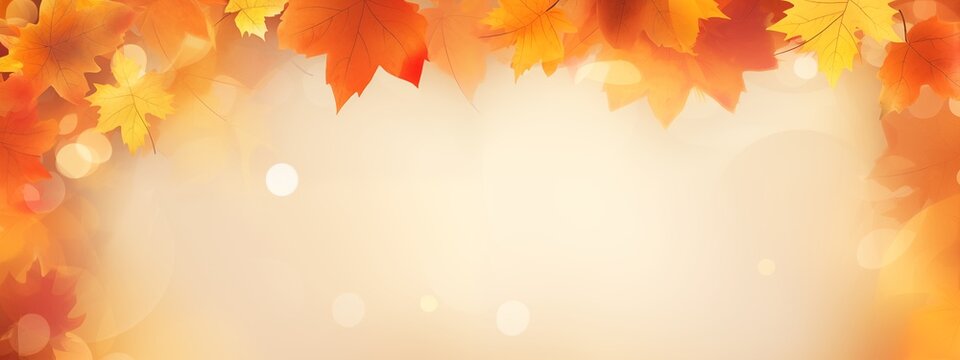 Banner frame autumn vibe with copy space for text