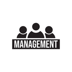 Management company business control icon label sign design vector