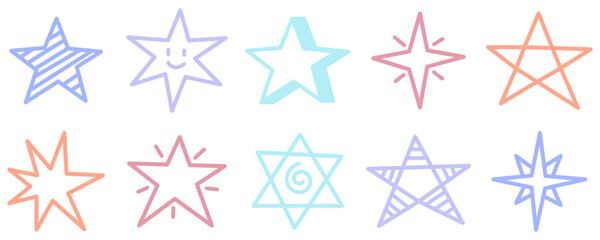 Cute Star Doodle Drawing