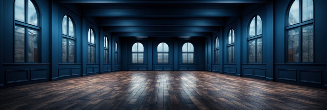 Empty Dark Blue Studio Background Floor, Background Image For Website, Background Images , Desktop Wallpaper Hd Images