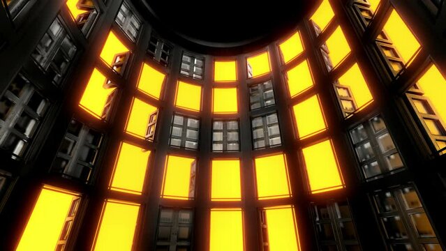 vj loops, shadows, light play, abstract halls, shapes and patterns, lighting effects, motion graphics, geometric, cinematic visuals, creative, projection mapping, shading, depth, glow, neon, pulse, el