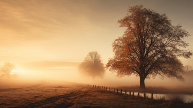 Photo wideangle landscape outdoor fog © Emil