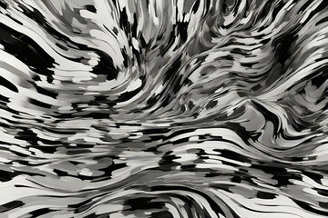 Abstract background with glitch effect, distortion texture, random horizontal black and white line