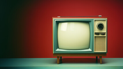 A stylized depiction of a vintage television set with rabbit ears, evoking the family entertainment of the 1970s.