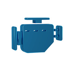 Blue Check engine icon isolated on transparent background.