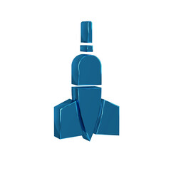 Blue Dart arrow icon isolated on transparent background.