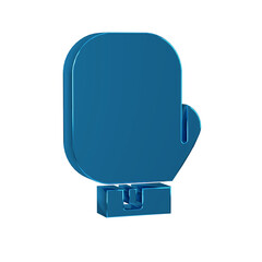 Blue Boxing glove icon isolated on transparent background.