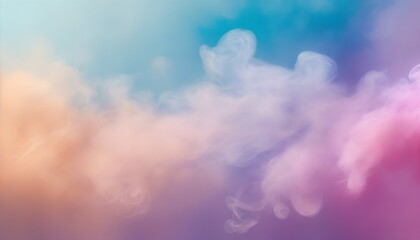 Fondo abstracto con nubes de colores pastel, efecto de humo multicolor  - obrazy, fototapety, plakaty
