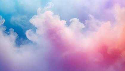 Fondo abstracto con nubes de colores pastel, efecto de humo multicolor  - obrazy, fototapety, plakaty