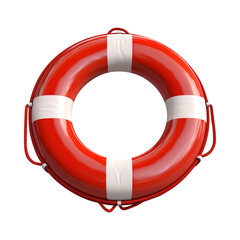 red life buoy isolated on transparent background Remove png, Clipping Path