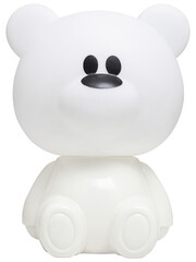 Toy plastic bear isolated on a transparent background.