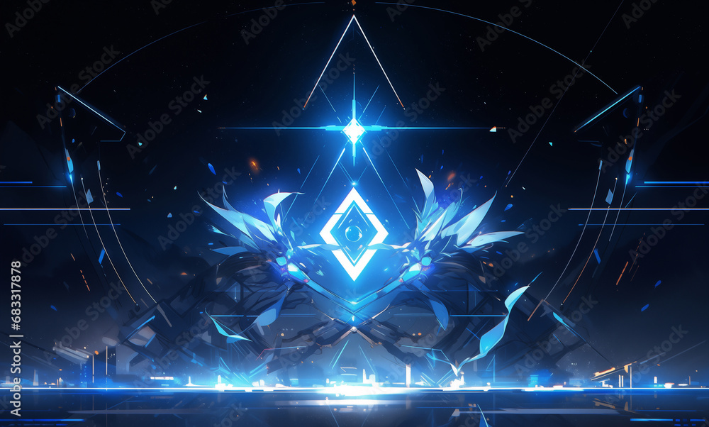 Poster technology light abstract background,created with generative ai tecnology.
