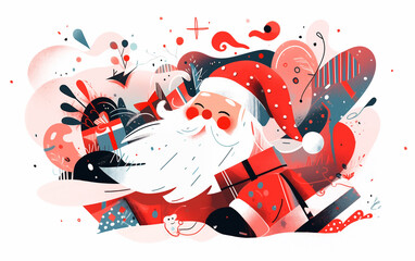 Santa Claus illustration,created with Generative AI tecnology.