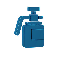 Blue Garden sprayer for water, fertilizer, chemicals icon isolated on transparent background.