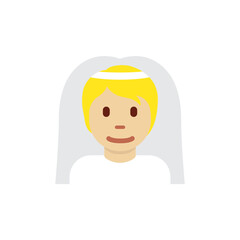  Person with Veil: Medium-Light Skin Tone