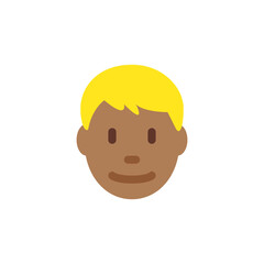Man : Medium-Dark Skin Tone, Blond Hair 