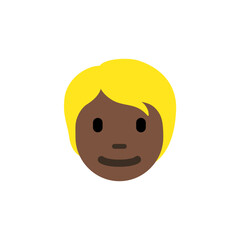 Person : Dark Skin Tone, Blond Hair 