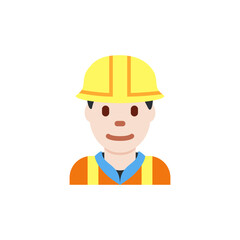 Man Construction Worker: Light Skin Tone